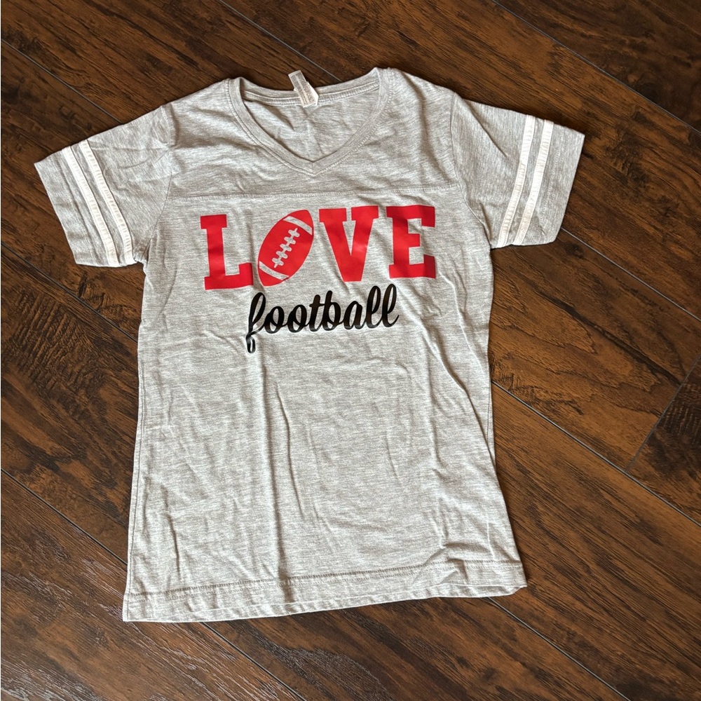 Women’s Small Football Love T-Shirt